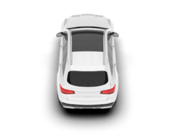 White SUV on transparent background. 3d rendering - illustration png