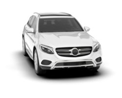 White SUV on transparent background. 3d rendering - illustration png