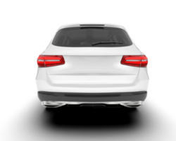 White SUV on transparent background. 3d rendering - illustration png