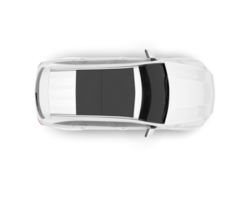 White SUV on transparent background. 3d rendering - illustration png