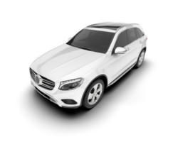 Weiß suv auf transparent Hintergrund. 3d Rendern - - Illustration png