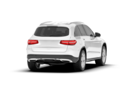 White SUV on transparent background. 3d rendering - illustration png