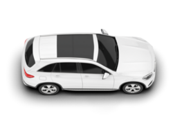 White SUV on transparent background. 3d rendering - illustration png