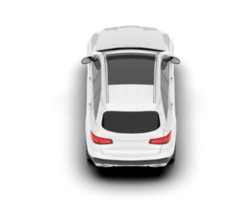 White SUV on transparent background. 3d rendering - illustration png