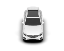 White SUV on transparent background. 3d rendering - illustration png