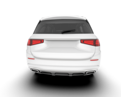 White SUV on transparent background. 3d rendering - illustration png