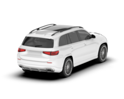 White SUV on transparent background. 3d rendering - illustration png