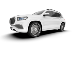 White SUV on transparent background. 3d rendering - illustration png