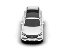 White SUV on transparent background. 3d rendering - illustration png