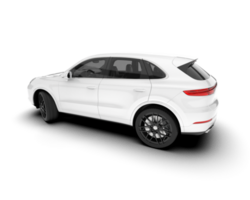 White SUV on transparent background. 3d rendering - illustration png
