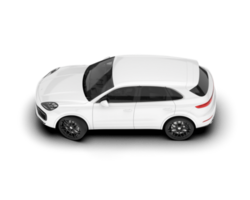 White SUV on transparent background. 3d rendering - illustration png