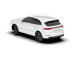 White SUV on transparent background. 3d rendering - illustration png