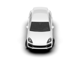 White SUV on transparent background. 3d rendering - illustration png