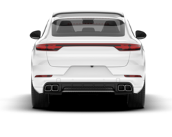 White SUV on transparent background. 3d rendering - illustration png