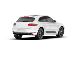 White SUV on transparent background. 3d rendering - illustration png