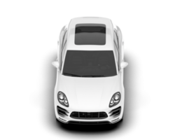 White SUV on transparent background. 3d rendering - illustration png