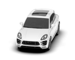 White SUV on transparent background. 3d rendering - illustration png