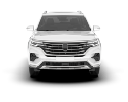 White SUV on transparent background. 3d rendering - illustration png