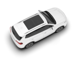 White SUV on transparent background. 3d rendering - illustration png