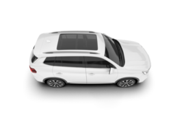 Weiß suv auf transparent Hintergrund. 3d Rendern - - Illustration png