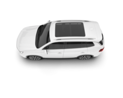 White SUV on transparent background. 3d rendering - illustration png