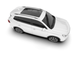 vit sUV på transparent bakgrund. 3d tolkning - illustration png