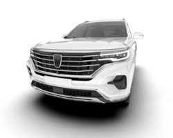 blanco suv en transparente antecedentes. 3d representación - ilustración png