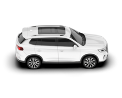 blanco suv en transparente antecedentes. 3d representación - ilustración png