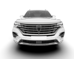 White SUV on transparent background. 3d rendering - illustration png