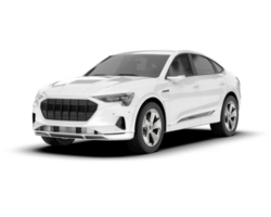 White SUV on transparent background. 3d rendering - illustration png