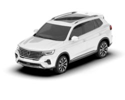 Weiß suv auf transparent Hintergrund. 3d Rendern - - Illustration png