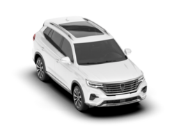 vit sUV på transparent bakgrund. 3d tolkning - illustration png