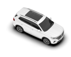 blanco suv en transparente antecedentes. 3d representación - ilustración png