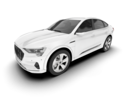 White SUV on transparent background. 3d rendering - illustration png