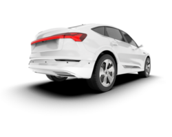 White SUV on transparent background. 3d rendering - illustration png