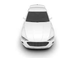 White SUV on transparent background. 3d rendering - illustration png