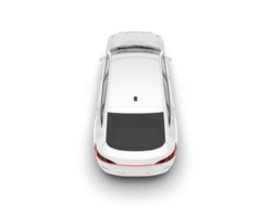 White SUV on transparent background. 3d rendering - illustration png