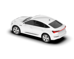 White SUV on transparent background. 3d rendering - illustration png