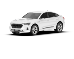 White SUV on transparent background. 3d rendering - illustration png