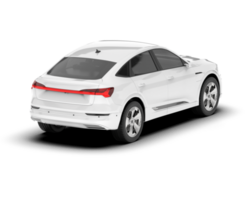 White SUV on transparent background. 3d rendering - illustration png