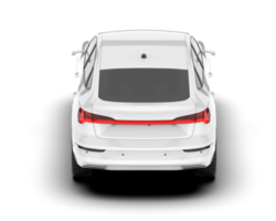 White SUV on transparent background. 3d rendering - illustration png