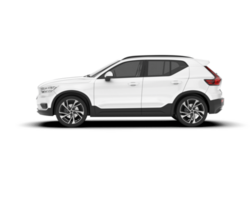 White SUV on transparent background. 3d rendering - illustration png