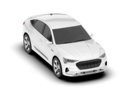 White SUV on transparent background. 3d rendering - illustration png