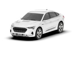 White SUV on transparent background. 3d rendering - illustration png