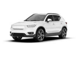 blanco suv en transparente antecedentes. 3d representación - ilustración png