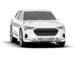 White SUV on transparent background. 3d rendering - illustration png