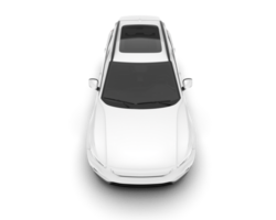 White SUV on transparent background. 3d rendering - illustration png