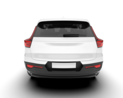 White SUV on transparent background. 3d rendering - illustration png