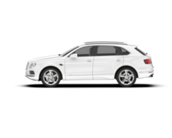 White SUV on transparent background. 3d rendering - illustration png