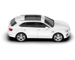 White SUV on transparent background. 3d rendering - illustration png